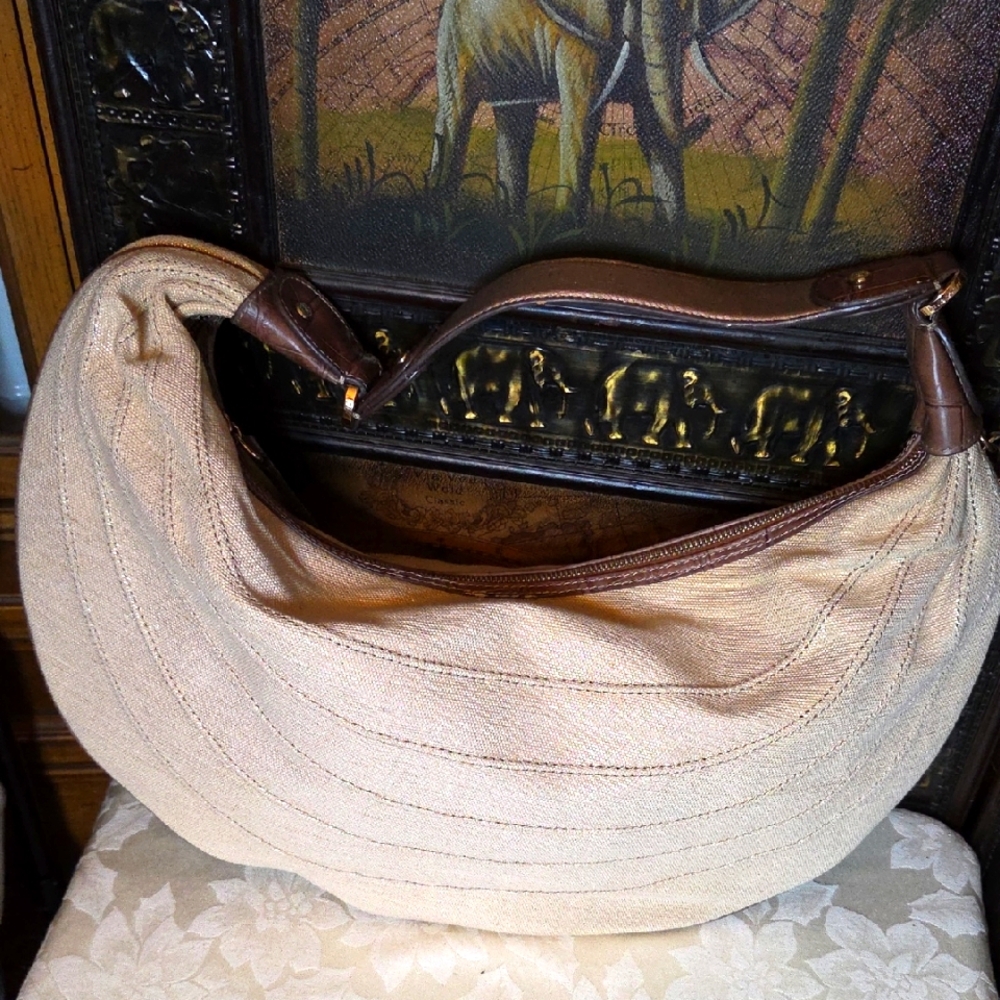 Liz Claiborne Gold Jute Purse